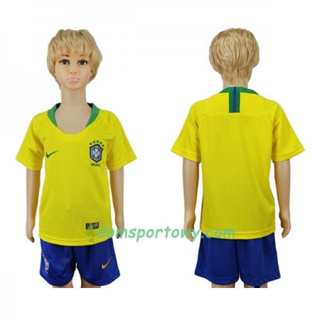 Koszulka Brazylia Dziecięcy Domowe Koszulki Piłkarskie Mistrzostwa Świata 2018